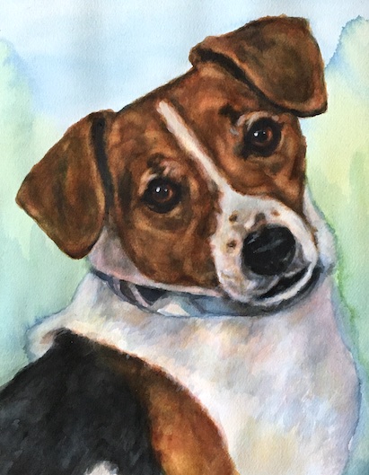 Dog Watercolor Portrait